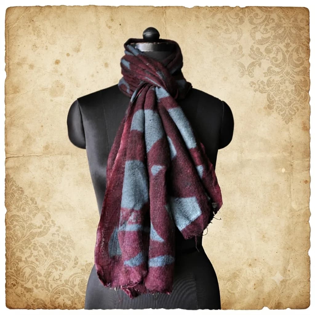 Wool scarf & stole product direction on a neutral studio background