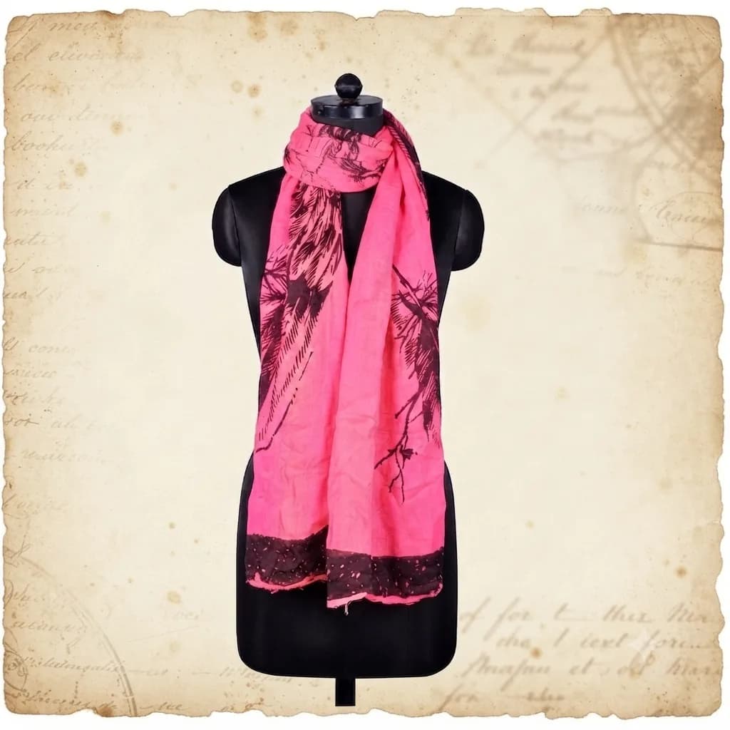 Cotton scarf & stole product direction on a neutral studio background