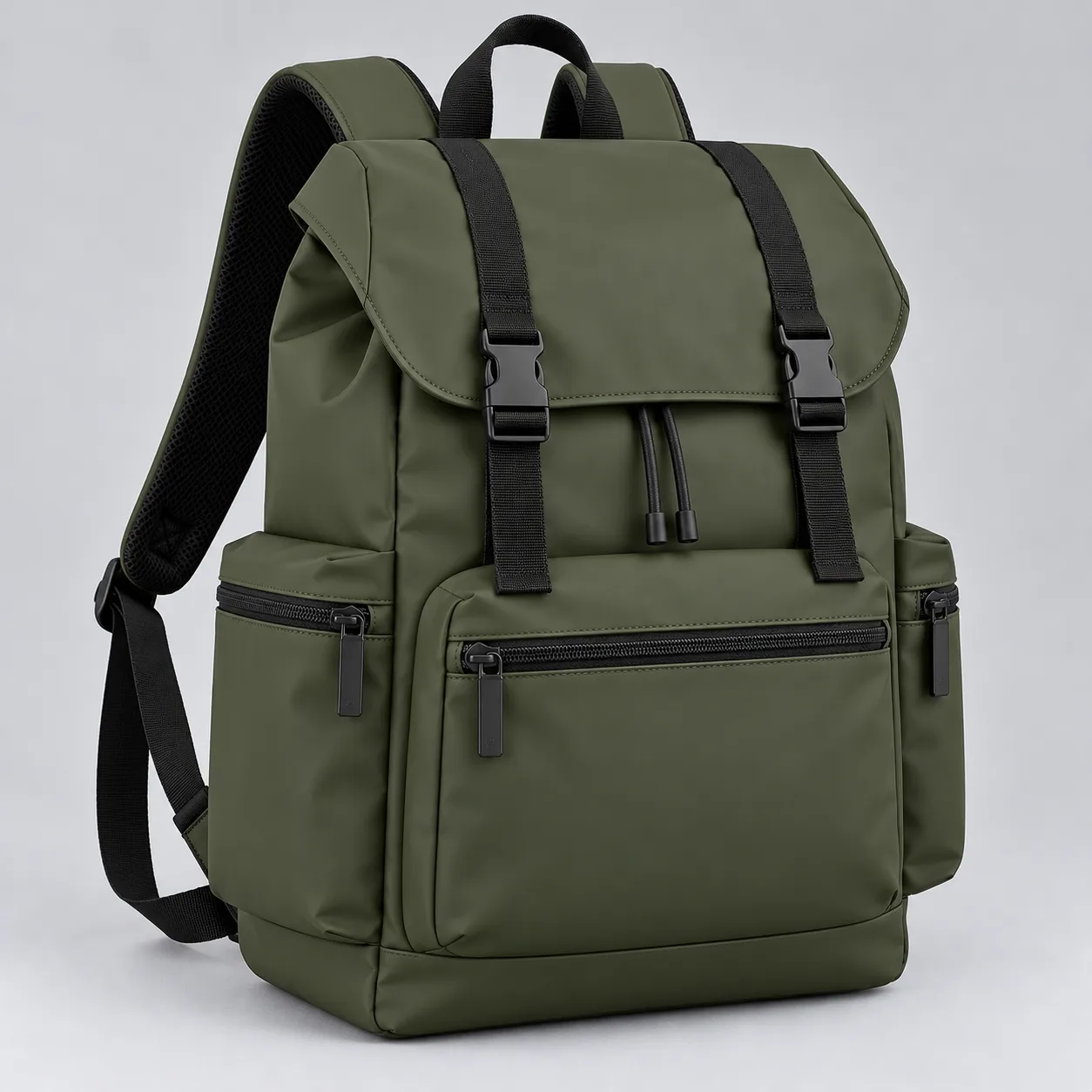 rPET rucksack main view on a neutral studio background
